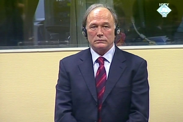 Vlastimir Đorđević u trenutku izricanja presude
