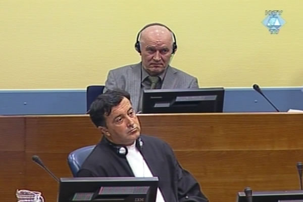 Ratko Mladić i Aleksandar Aleksić u sudnici Tribunala