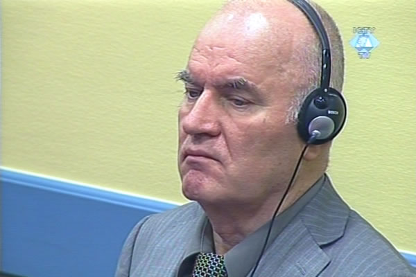 Ratko Mladić u sudnici Tribunala