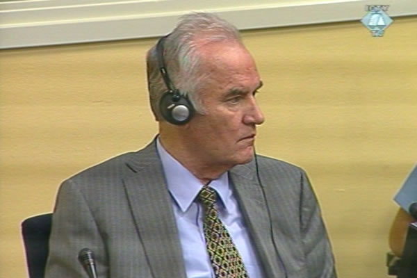 Ratko Mladić u sudnici Tribunala