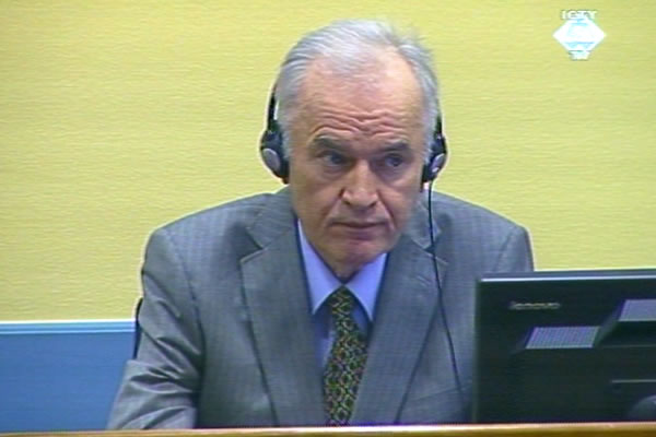 Ratko Mladić u sudnici Tribunala
