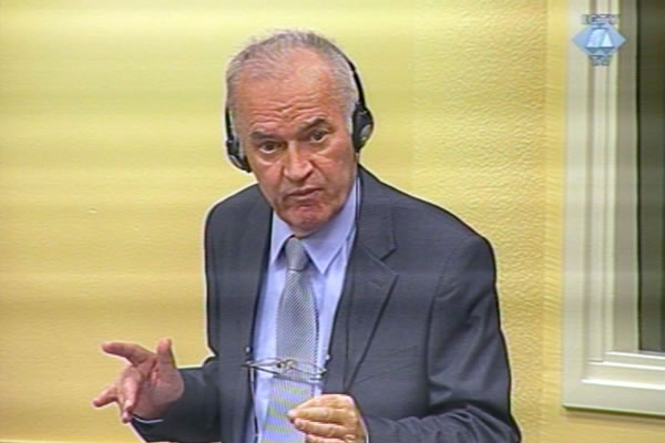 Ratko Mladić u sudnici Tribunala