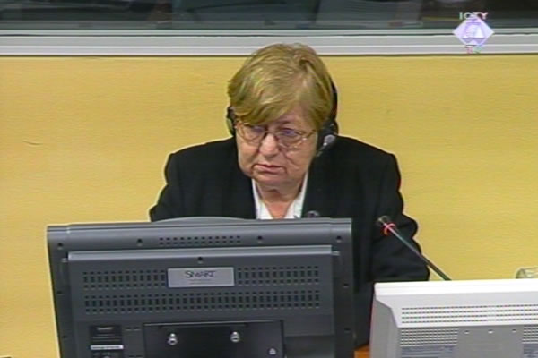 Vesna Bosanac, svjedok na suđenju Goranu Hadžiću 