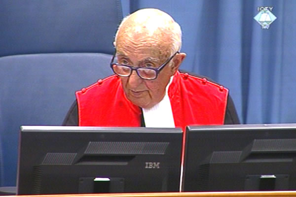 Theodor Meron, predsjednik Tribunala i predsjedavajući drugostupanjskog Vijeća 