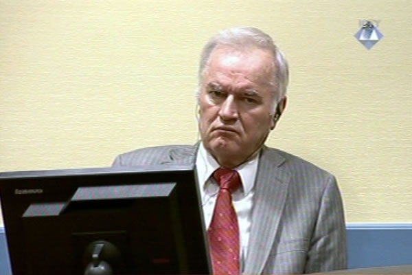 Ratko Mladić u sudnici Tribunala