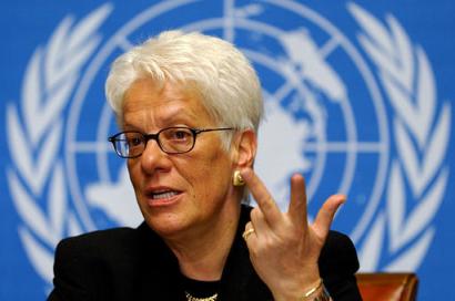 Carla Del Ponte na konferenciji za novinare u ženevskom sedištu UN