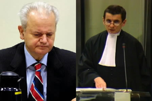 Slobodan Milošević i Geoffrey Nice