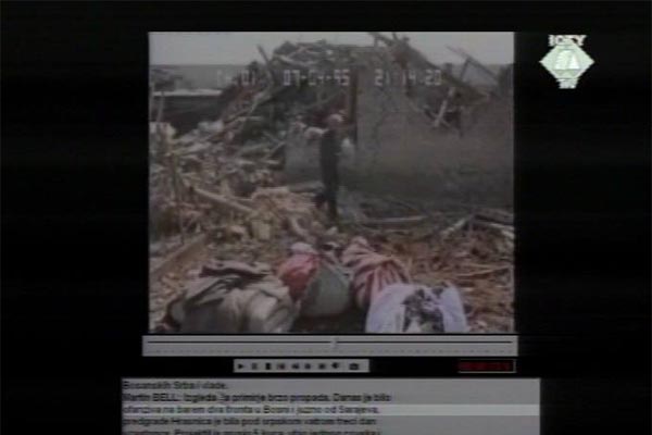 Fotografija jedne od ruševina kao posljedica granatiranja Sarajeva