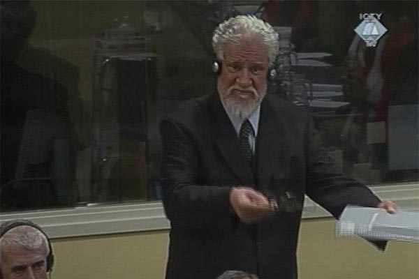 Slobodan Praljak u sudnici Tribunala