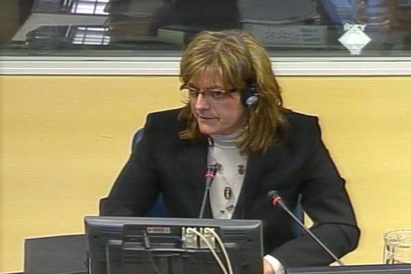 Višnja Bilić, svjedok na suđenju Vojislavu Šešelju